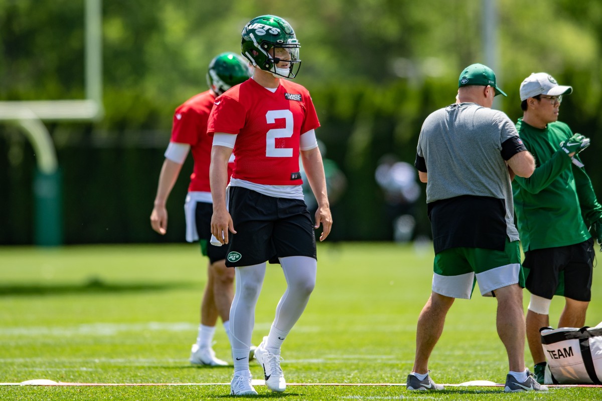 Jets rookie QB Zach Wilson at OTA