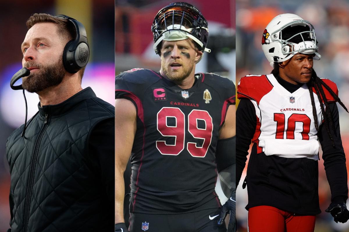 Arizona Cardinals Kliff Kingsbury, J.J. Watt and DeAndre Hopkins spoke to reporters following the loss to the Denver Broncos