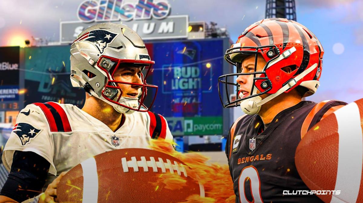 Patriots quarterback Mac Jones and Bengals quarterback Joe Burrow.