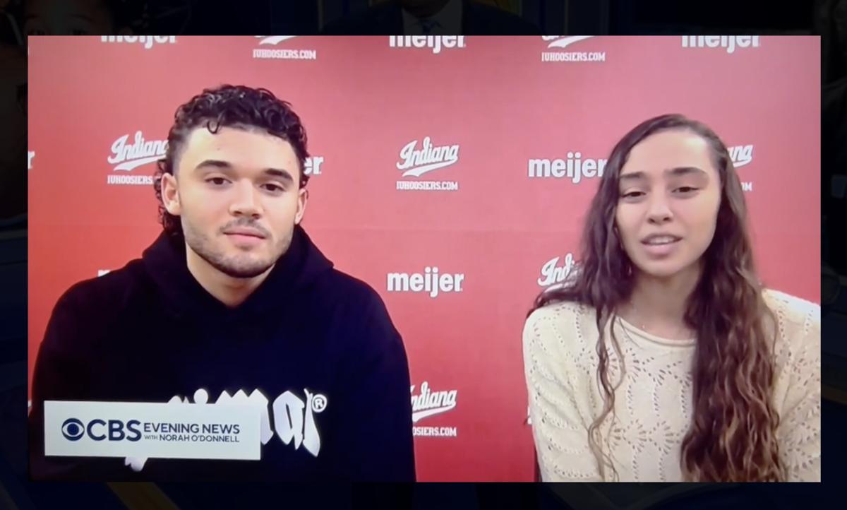 Indiana basketball player Anthony Leal and his sister Lauren were featured in a story on the CBS Evening News on Monday night. Anthony used his NIL earnings to pay off his older sister's student loans.