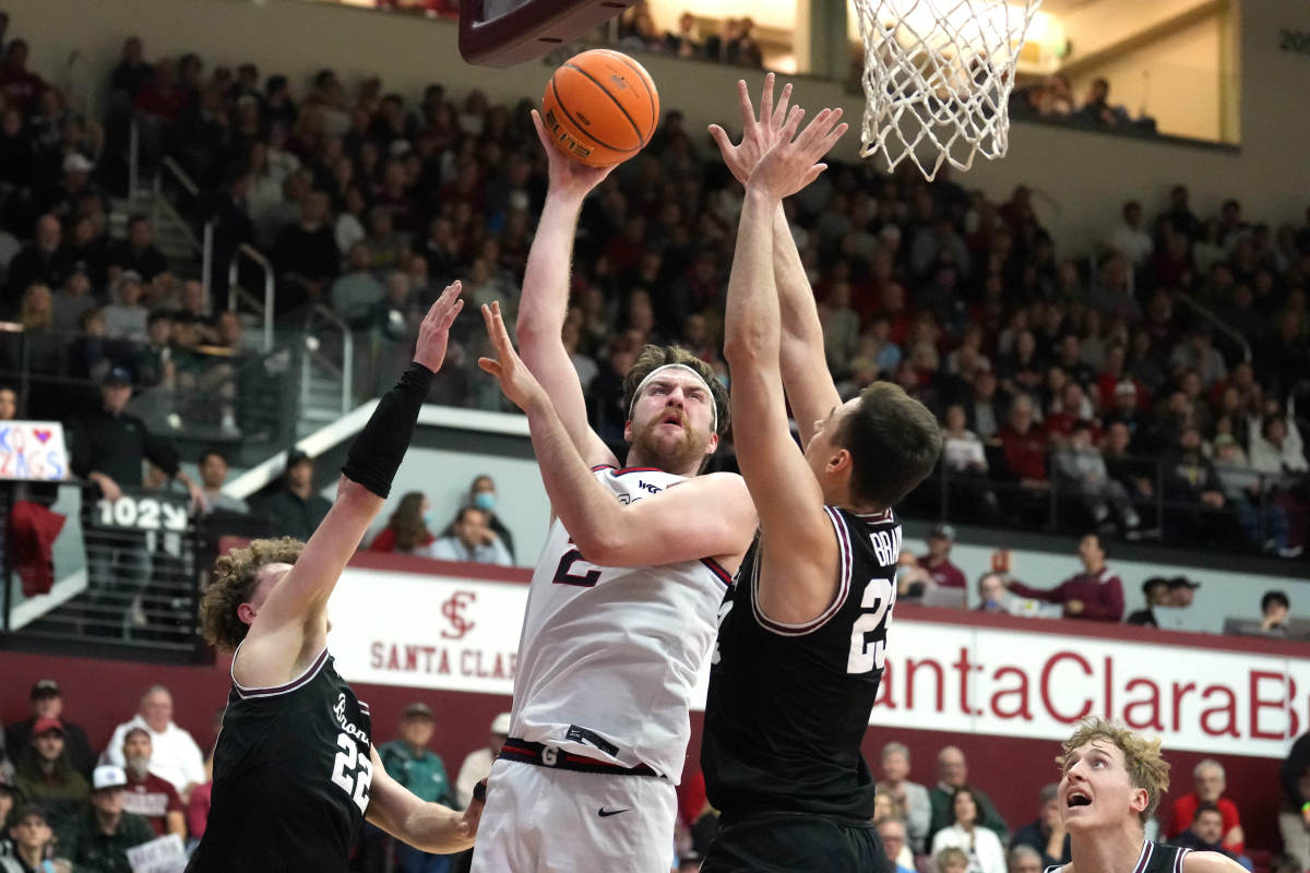 gonzaga bulldogs santa clara wcc basketball 202313