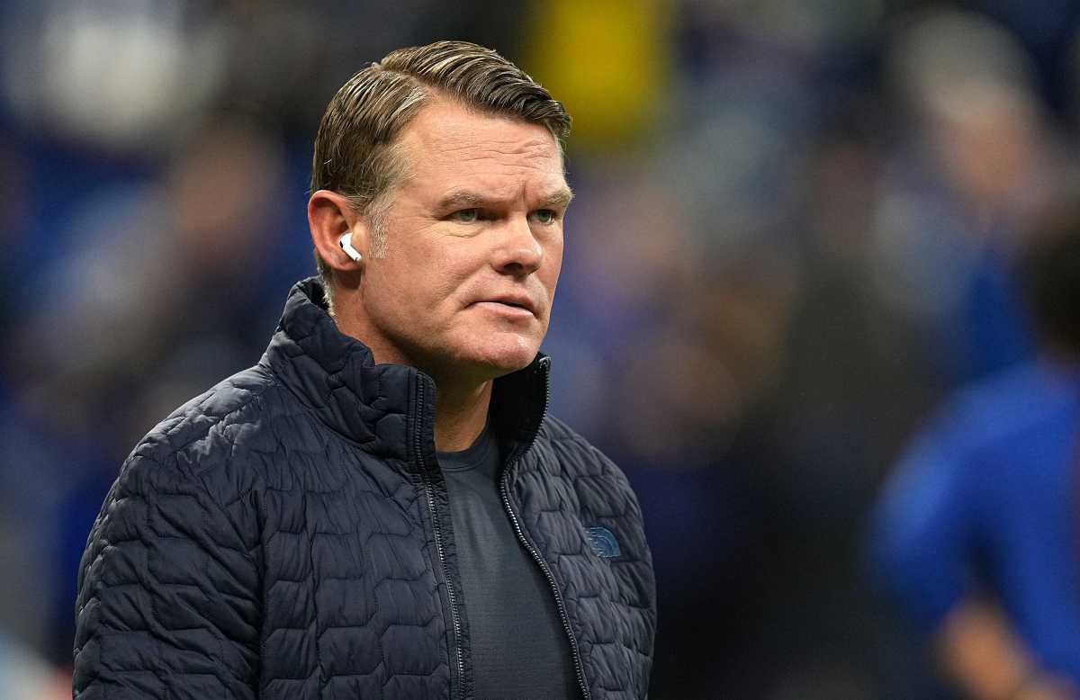 Chris Ballard walks the field on Monday, Dec. 26, 2022, before the game against the Los Angeles Chargers at Lucas Oil Stadium in Indianapolis. Nfl Los Angeles Chargers At Indianapolis Colts