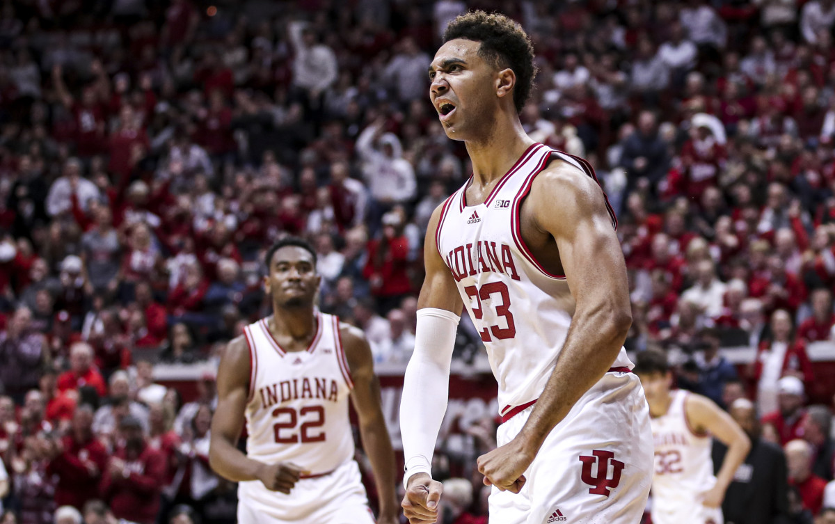 Trayce Jackson-Davis is averaging 27.3 points per game during Indiana's four-game winning streak. (Photo courtesy of IU Athletics.