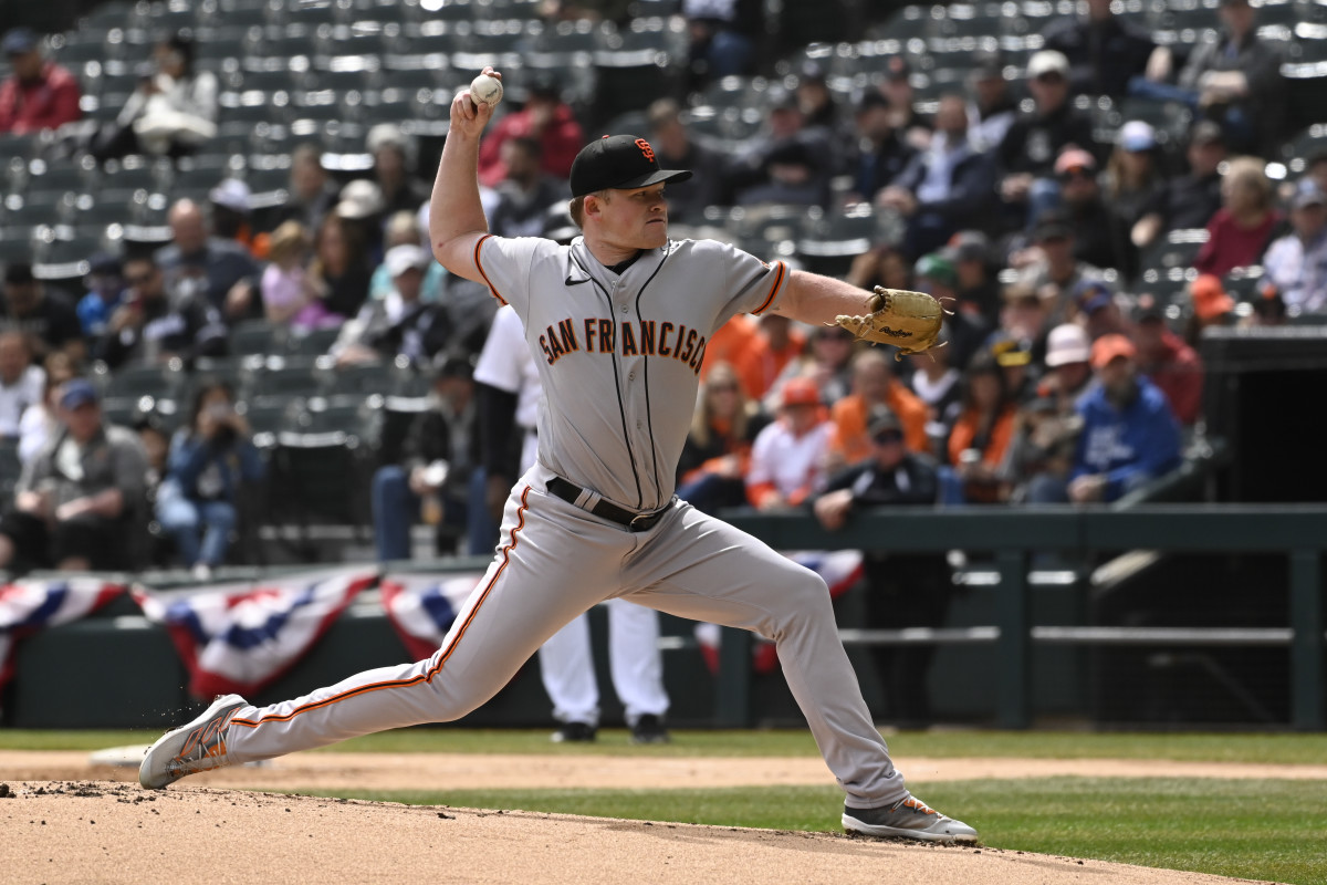 SF Giants starting pitcher Logan Webb delivers against there Chicago White Sox. (2023)