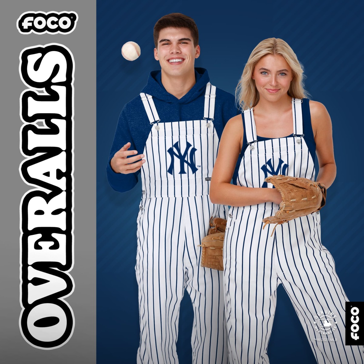 New York Yankees Pinstripe Bib Overalls - $70
