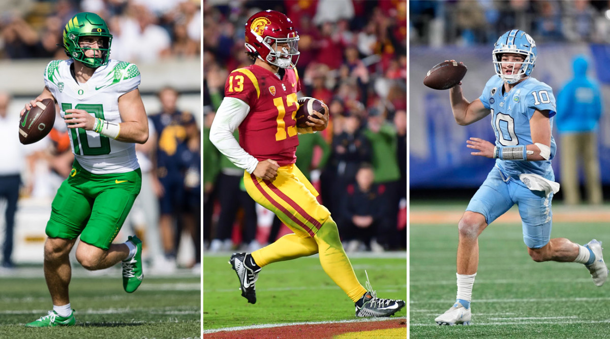 Bo Nix, Caleb Williams and Drake Maye could all go in the first round of the 2024 NFL draft.