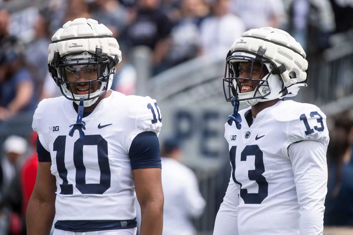 Penn State running backs Nicholas Singleton and Kaytron Allen during the Nittany Lions 2022 season.