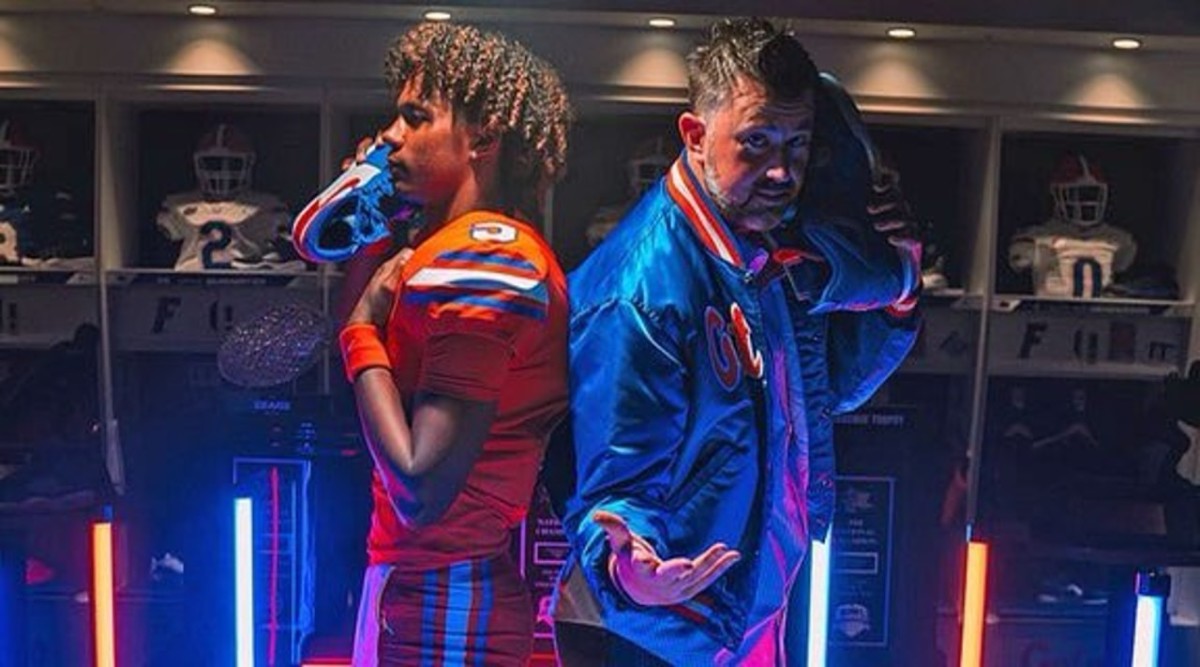 QB Jaden Rashada and Florida analyst Ryan O'Hara.