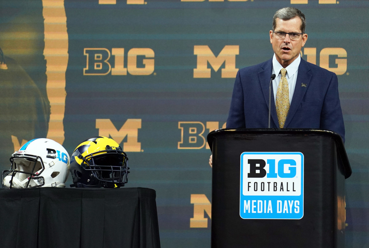 Michigan head coach Jim Harbaugh