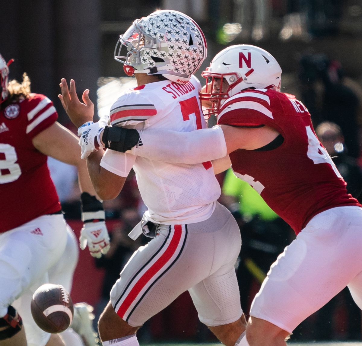 Forced fumble vs. Ohio State, 2021.