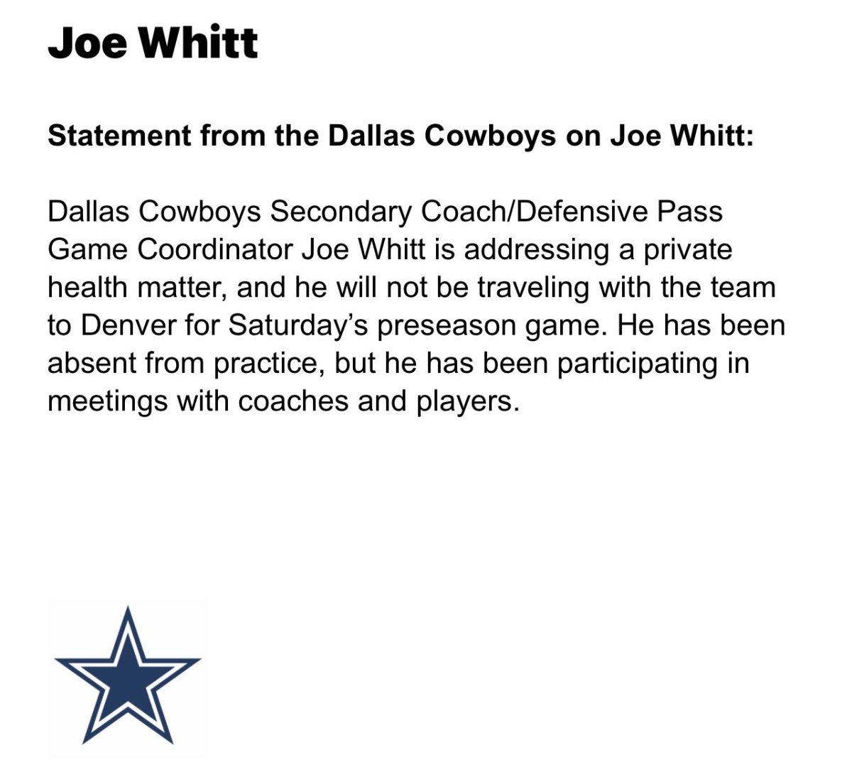 Cred: Dallas Cowboys