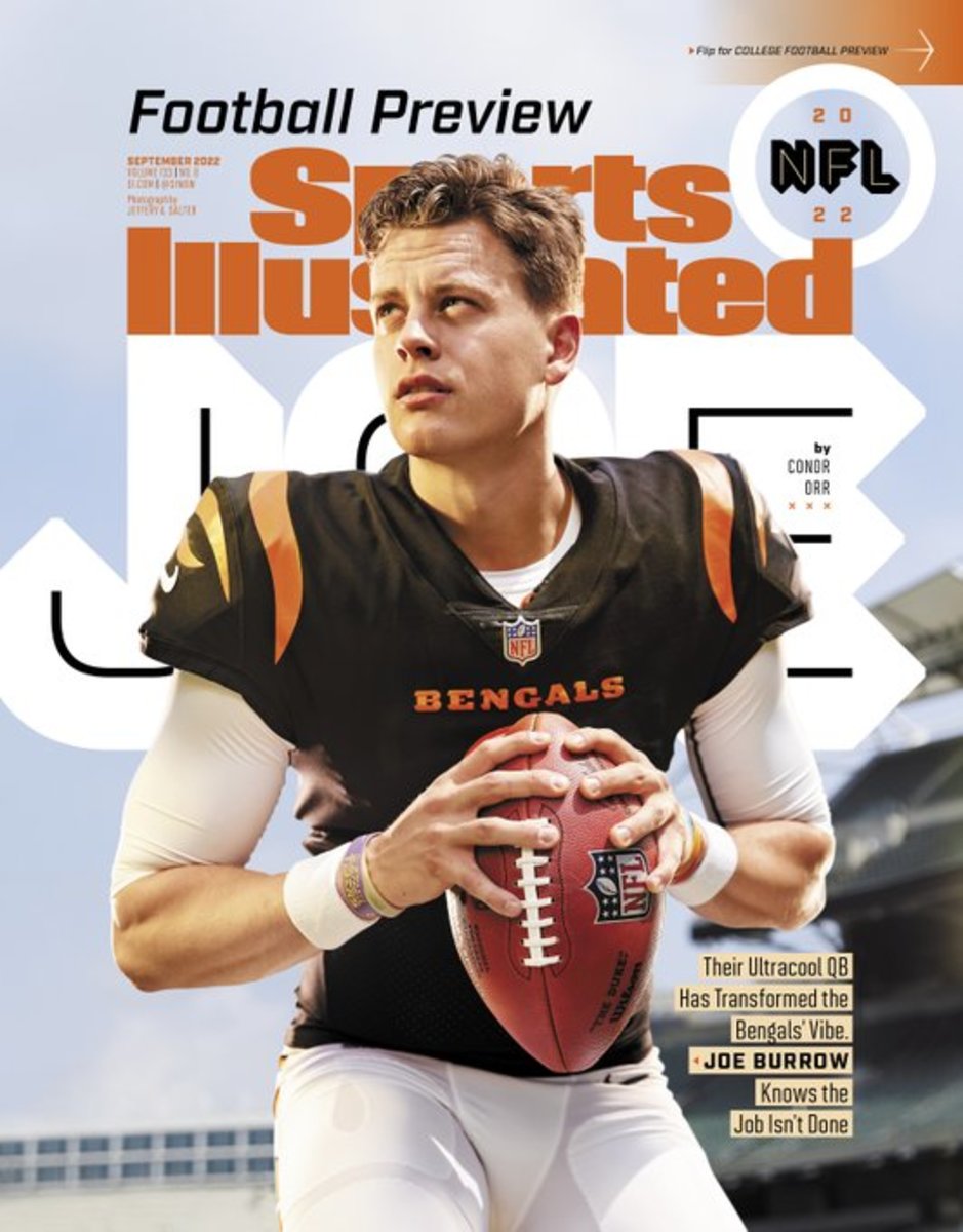 Burrow's photo shoot took place just days before he had appendicitis.