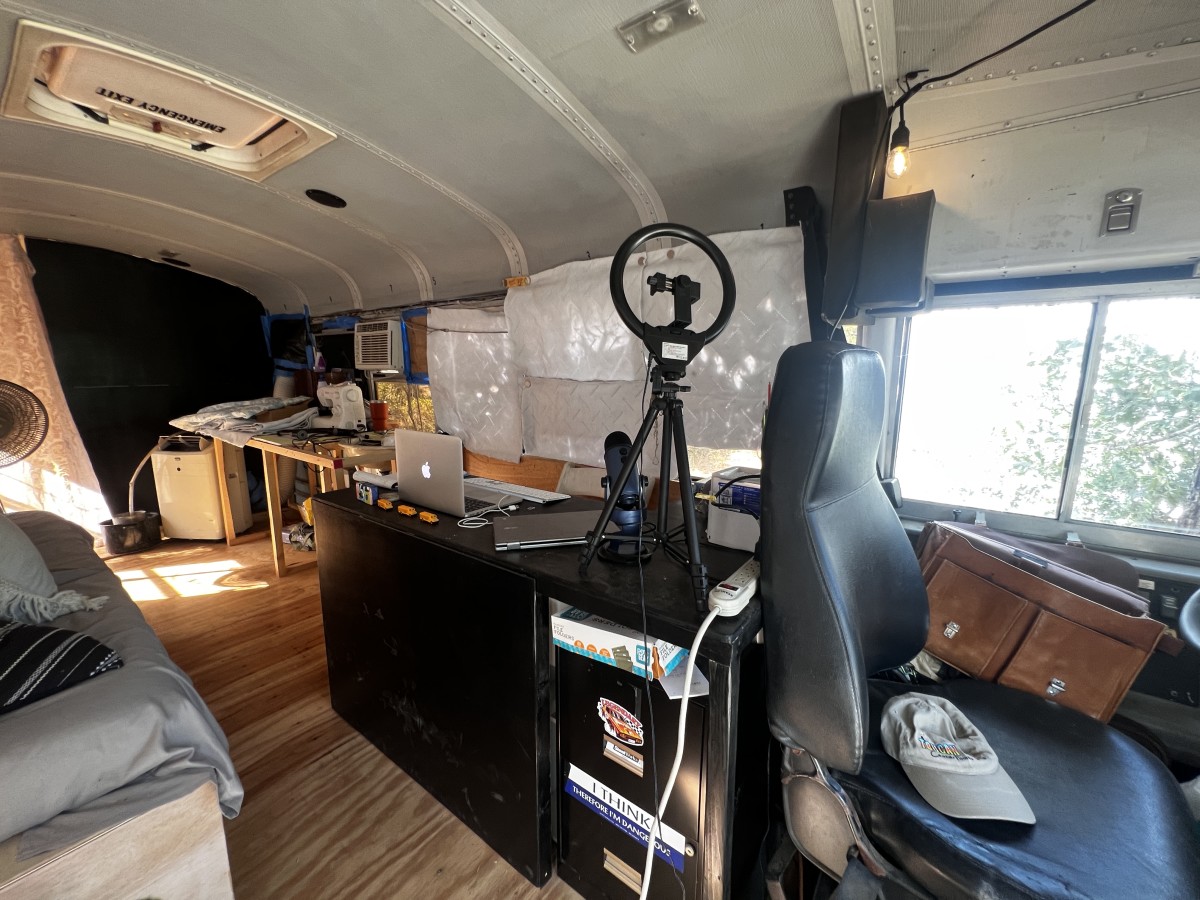 The Lap Around America project will be fully outfitted and equipped with writing and photo areas. Here's a shot of the work still in-progress. Photo courtesy: Victoria Beaver.