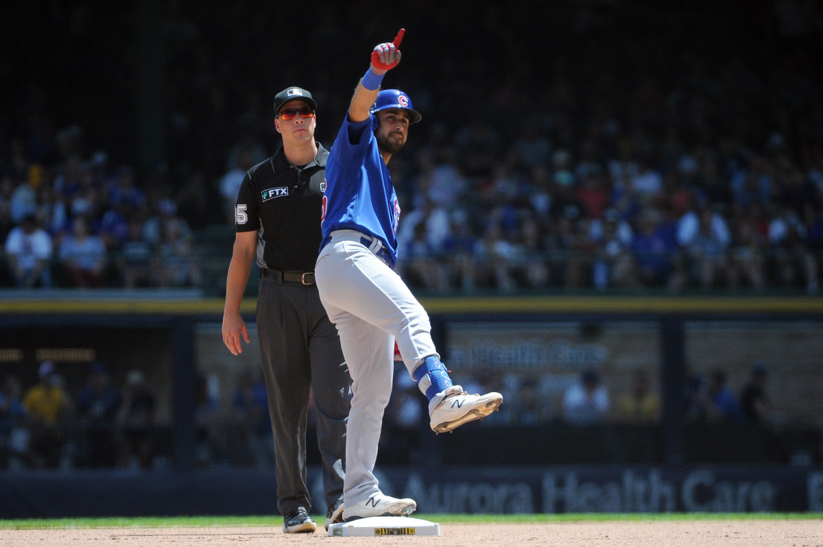 Chicago Cubs first baseman Alfonso Rivas earlier this year. 