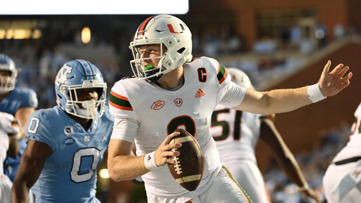 Tyler Van Dyke, Miami at North Carolina 2021