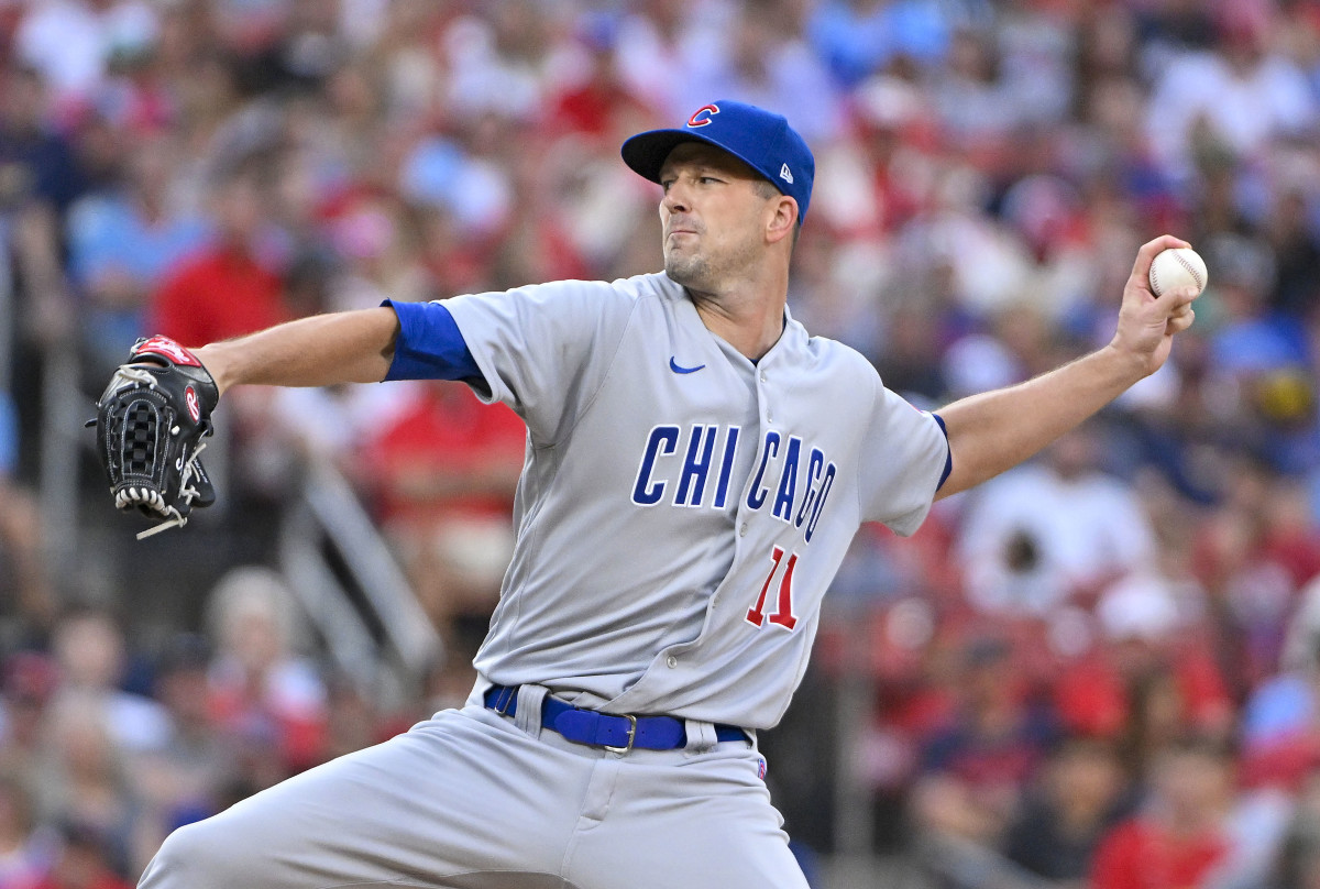 Chicago Cubs starting pitcher Drew Smyly on Saturday night against the Cardinals. 