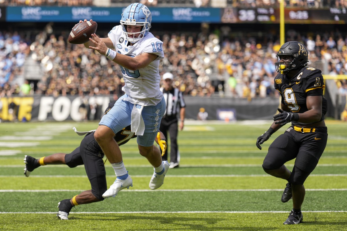 North Carolina quarterback Drake Maye