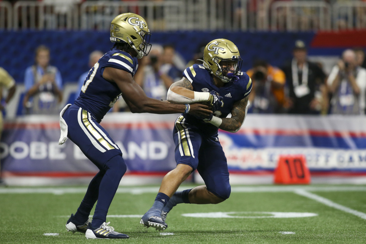 Georgia Tech's Jeff Sims and Dylan McDuffie