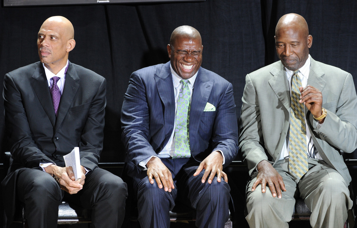 magic johnson kareem abdul jabbar james worthy 2012