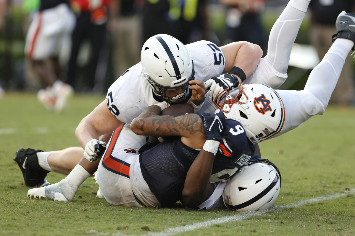 Penn State sacked Robby Ashford six times