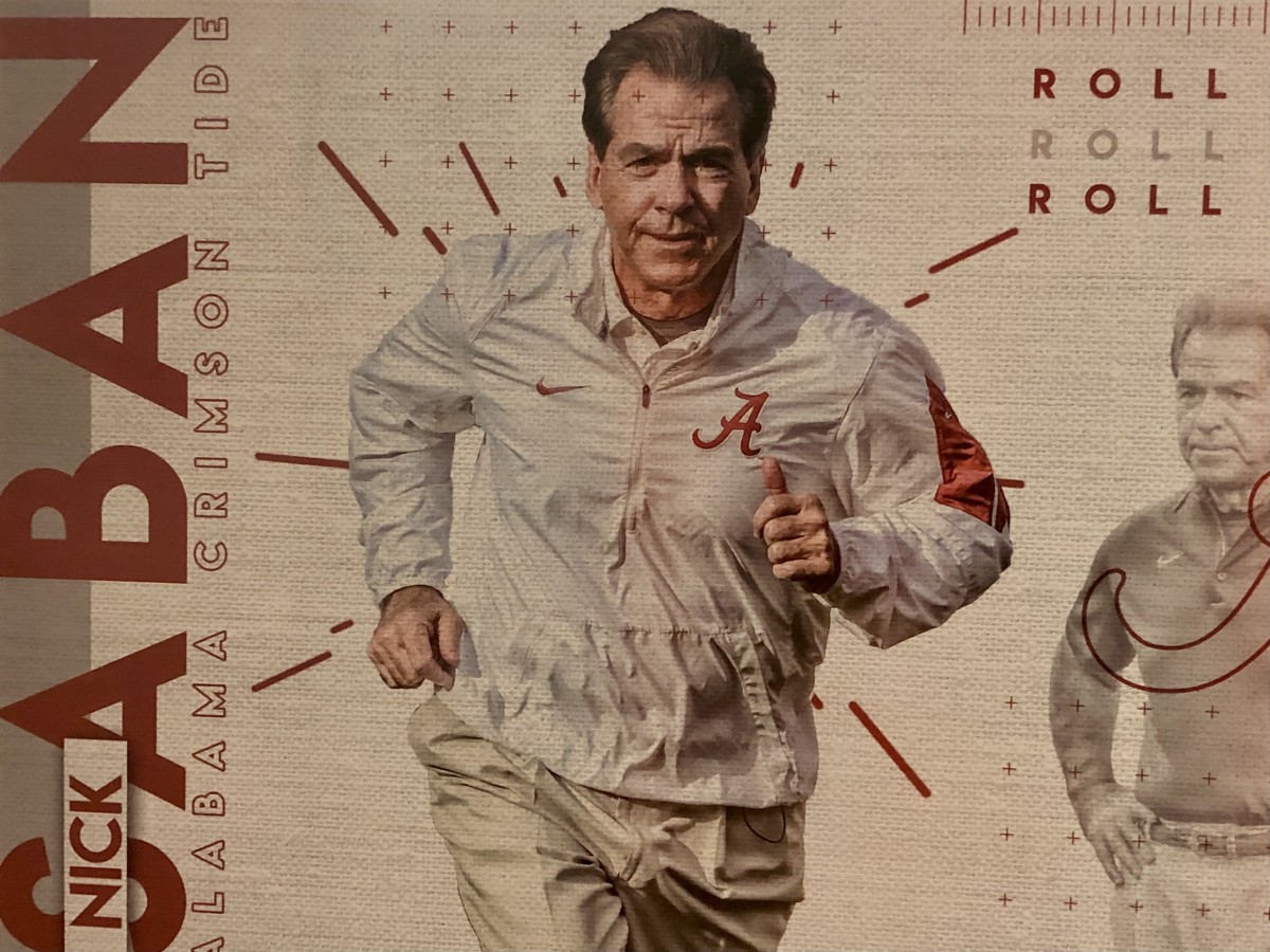 Saban sign at SEC media days