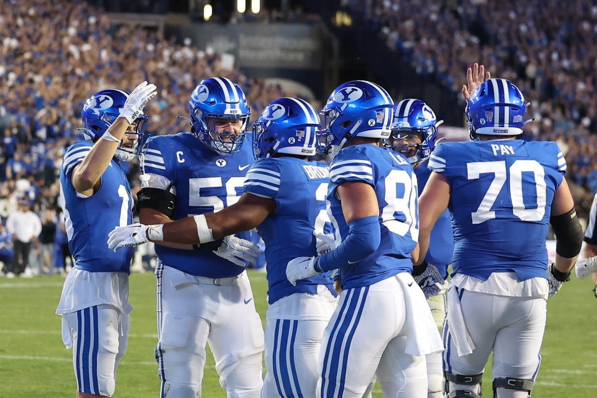 BYU vs Utah State offensive line