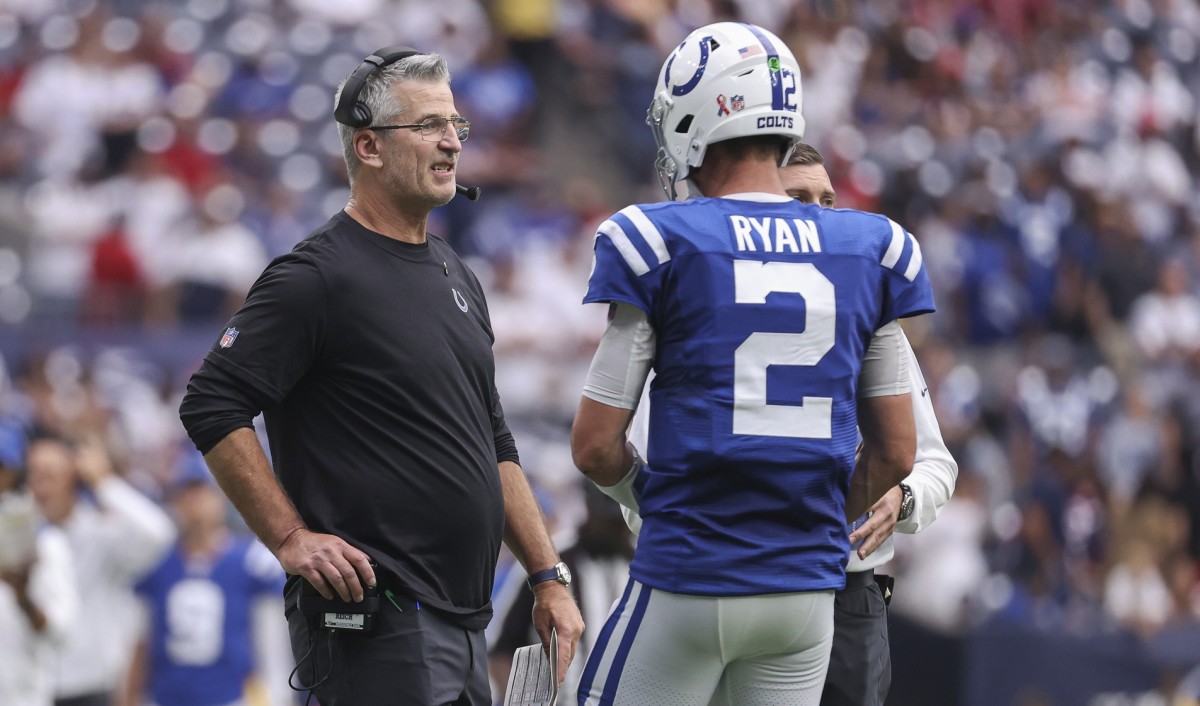 Colts coach Frank Reich and quarterback Matt Ryan