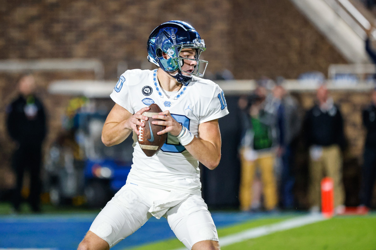 North Carolina quarterback Drake Maye