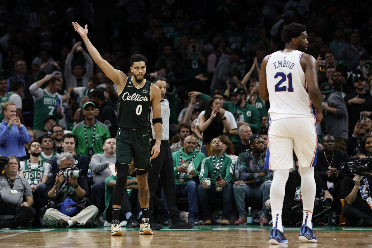 Jayson Tatum and Joel Embiid