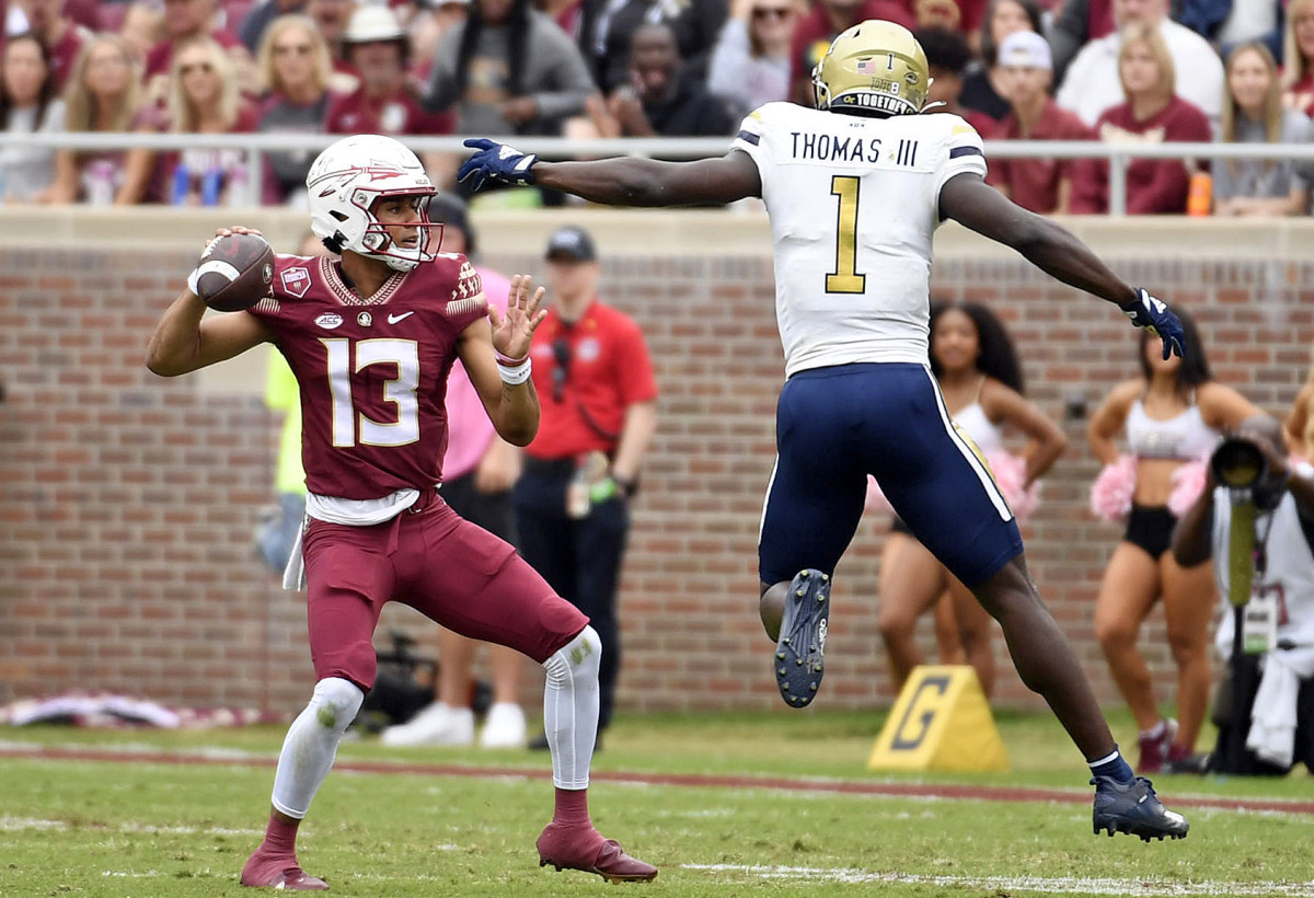 Georgia Tech linebacker Charlie Thomas vs Florida State