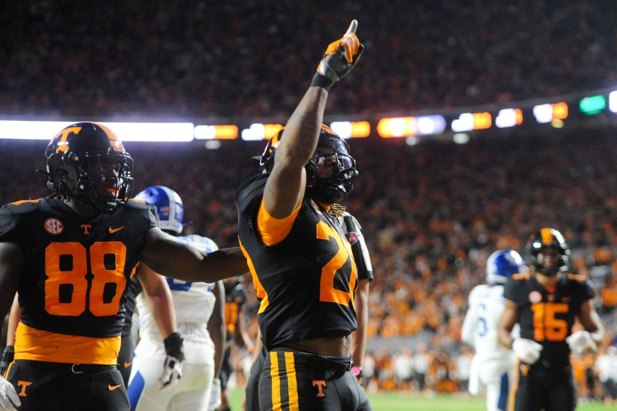 Tennessee Vols, Jaylen Wright, touchdown celebration