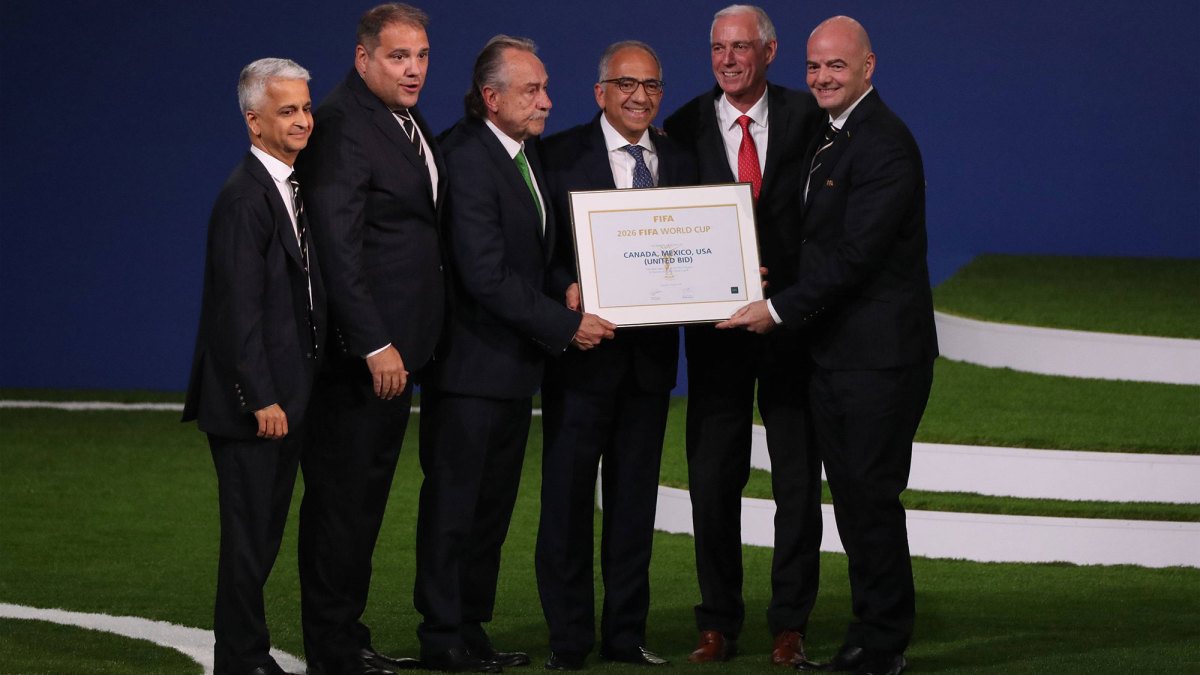 The USA, Mexico and Canada were awarded the 2026 World Cup