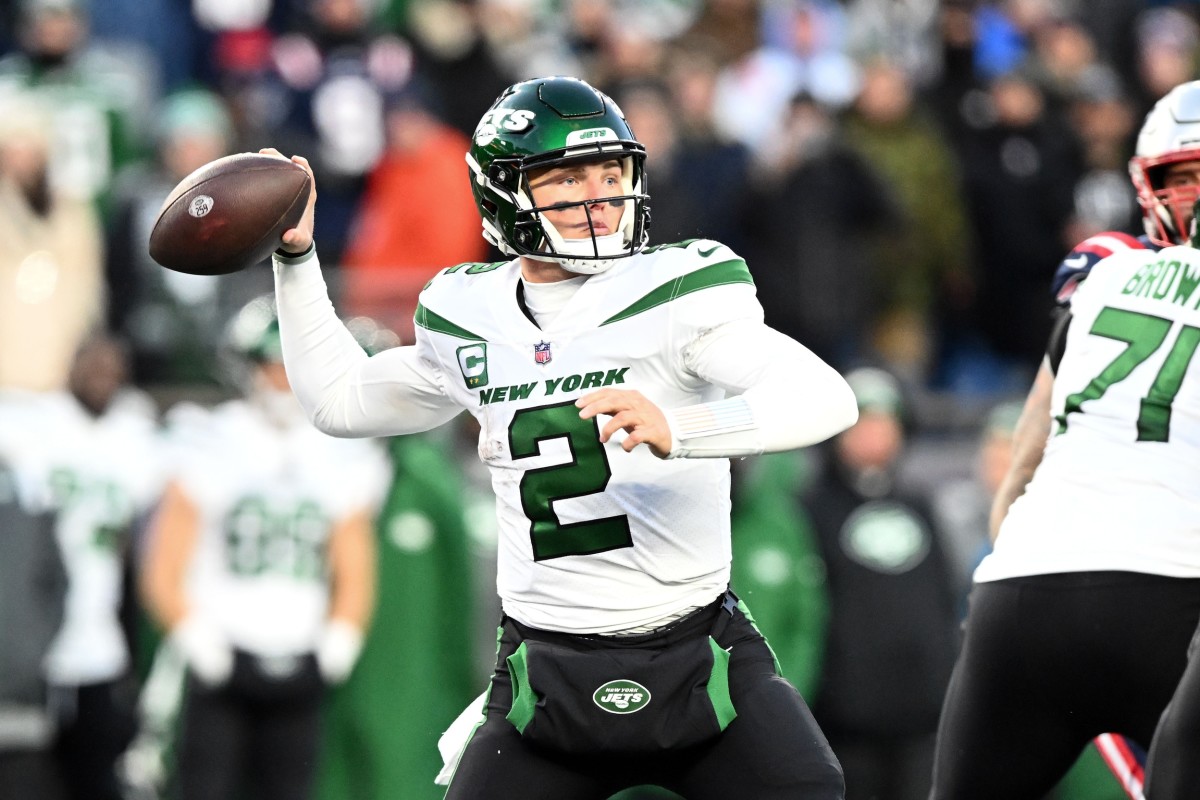 Zach Wilson was 9-of-22 for 77 yards in a 13-3 loss to the Patriots in Week 11.