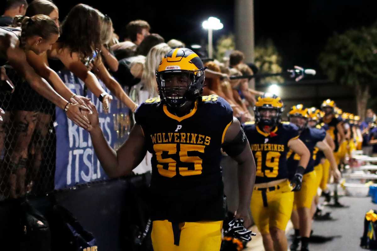 2025 4-star DL Christian Garrett during his junior season at Prince Avenue Christian. (Photo by Joshua L. Jones of USA Today Network)