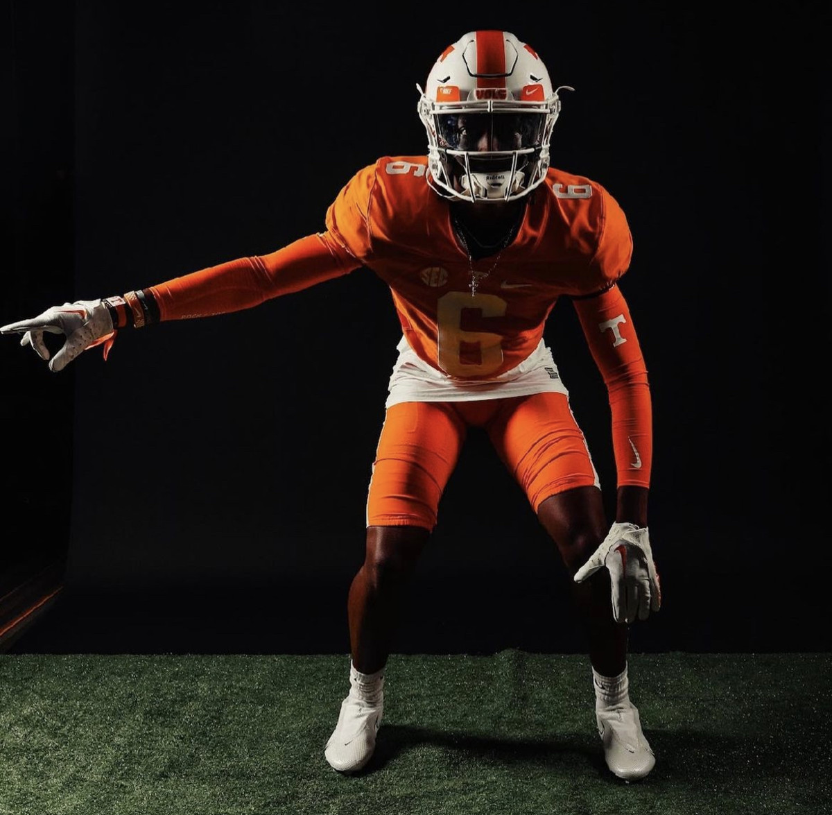 2025 4-star S Jordan Young during an unofficial visit to Tennessee. (Photo courtesy of Jordan Young)