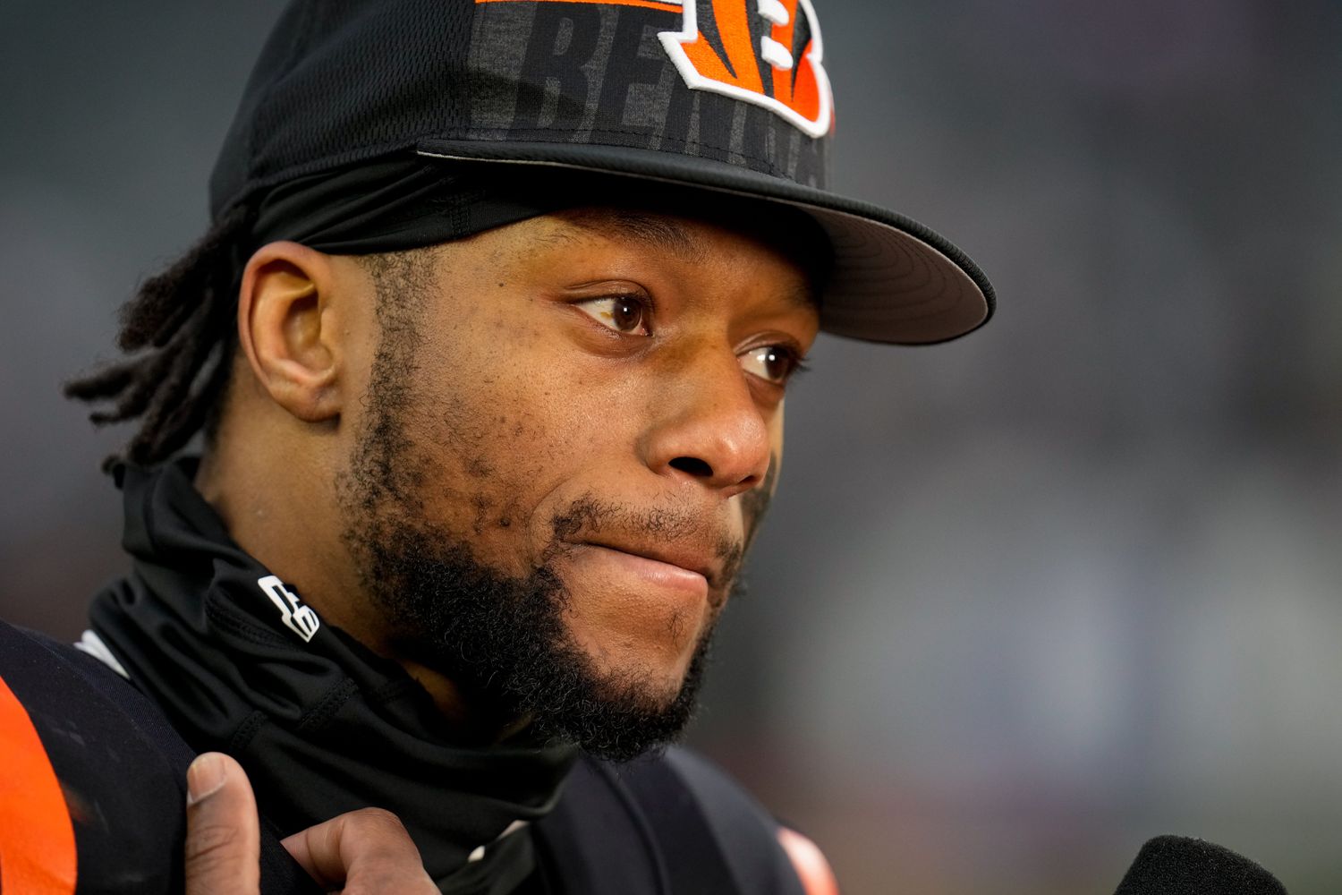 Mixon after the Bengals’ 31-14 win over the Browns on Jan. 7, 2024.