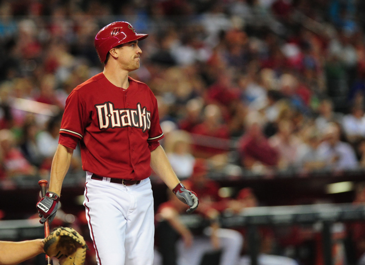 Arizona Diamondbacks batter Tyler Graham strikes out looking in the fifth inning against Chicago Cubs at Chase Field. (2012)