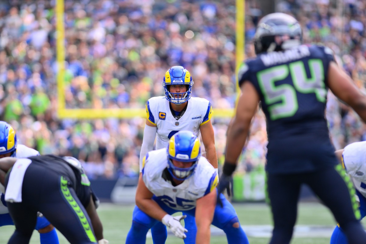 Rams quarterback Matthew Stafford passed for 334 yards in his team's Week 1 win over the Seahawks.