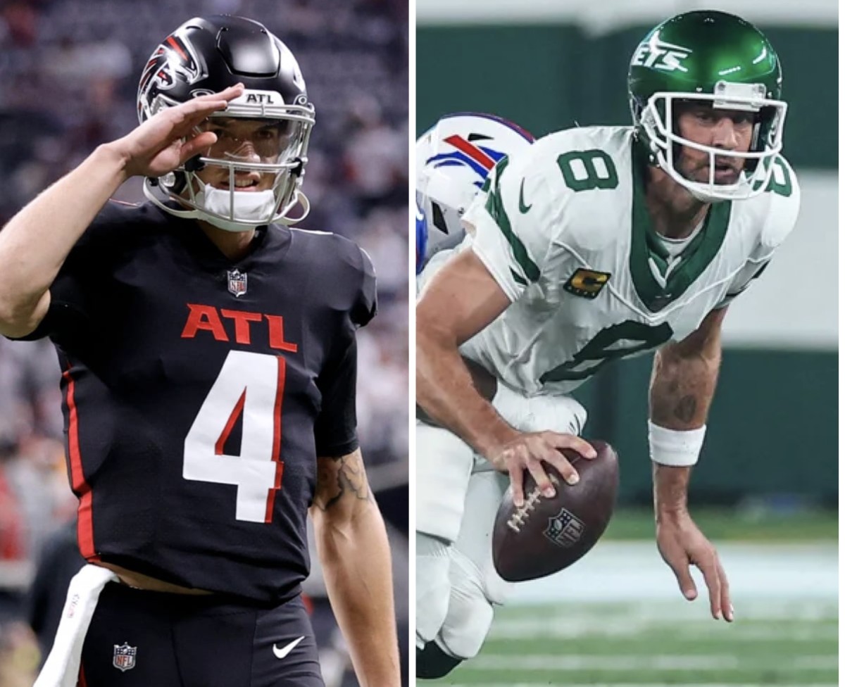 Desmond Ridder Aaron Rodgers