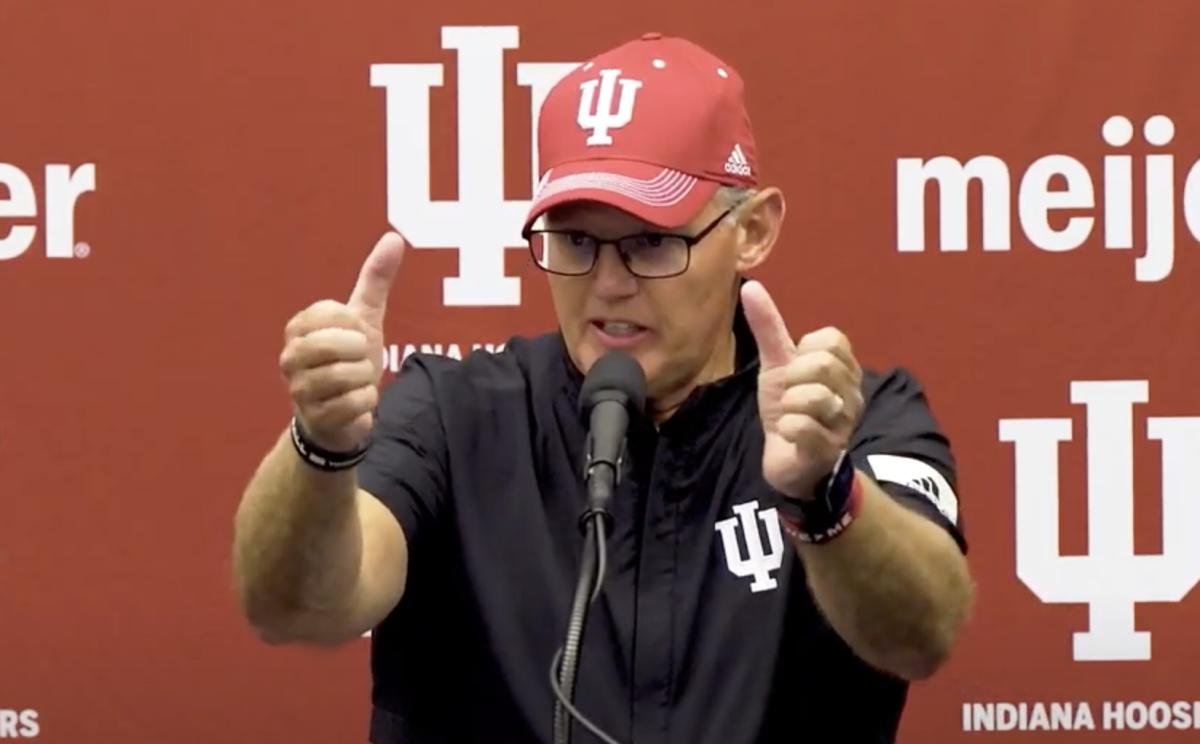 Tom Allen was frustrated by the lack of holding penalties called against Louisville's offensive line. 