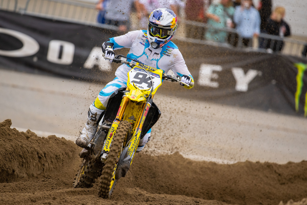 Ken Roczen maintains his chance at the 450 SuperMotocross Playoffs championship Saturday at Chicagoland Speedway. Photo courtesy Align Media.
