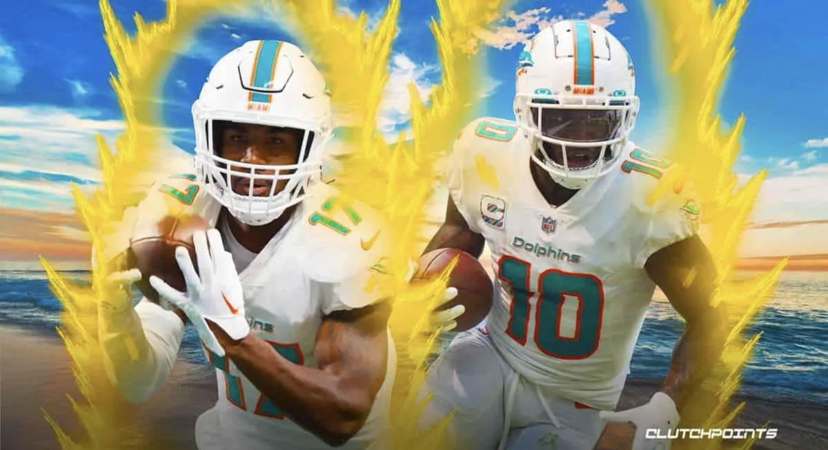 The Miami Dolphins wide receiver duo of Tyreek Hill and Jaylen Waddle - Clutchpoints