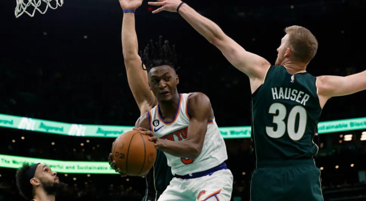 Immanuel Quickley, seen in Boston last season, led the Knicks with 21 points in their preseason opener on Monday night
