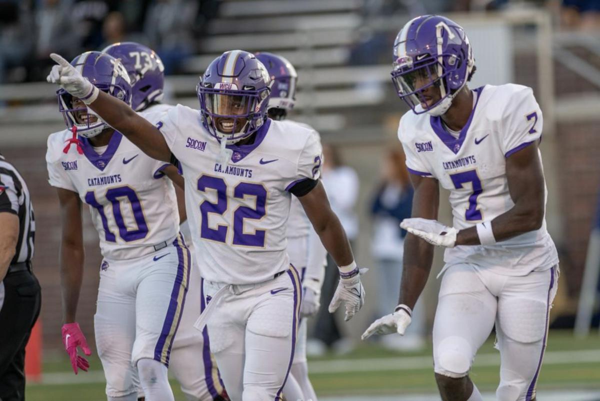 Western Carolina RB Branson Adams (22) Celebrates Touchdown Against Chattanooga