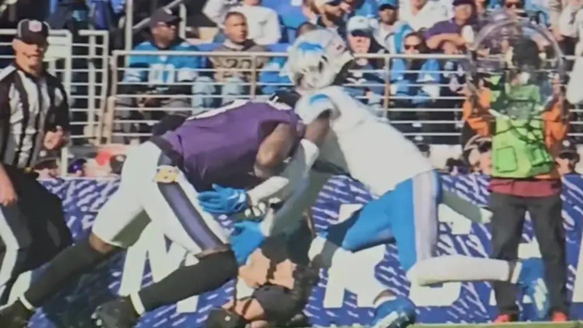 Odell Beckham Jr. initiated helmet-to-helmet contact with Lions safety Kerby Joseph on Oct. 22.