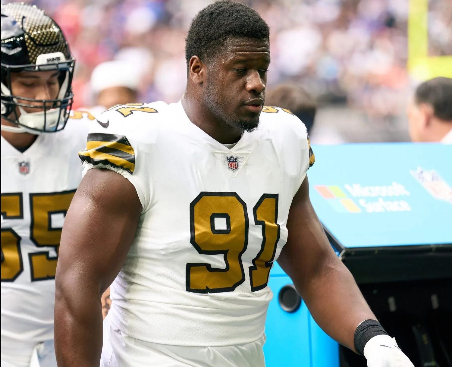 Kentavius Street, the Atlanta Falcons' newest defensive lineman, will get to see his former team, the New Orleans Saints, twice as the season winds down.