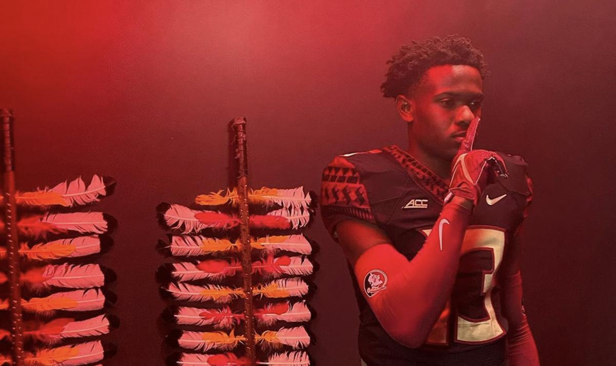 2025 5-star WR Caleb Cunningham during an unofficial visit to Florida State. (Photo courtesy of Caleb Cunningham)