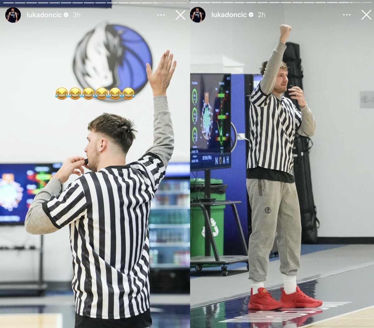 Luka Doncic's Instagram story after the NBA announced his $2,000 fine for flopping.