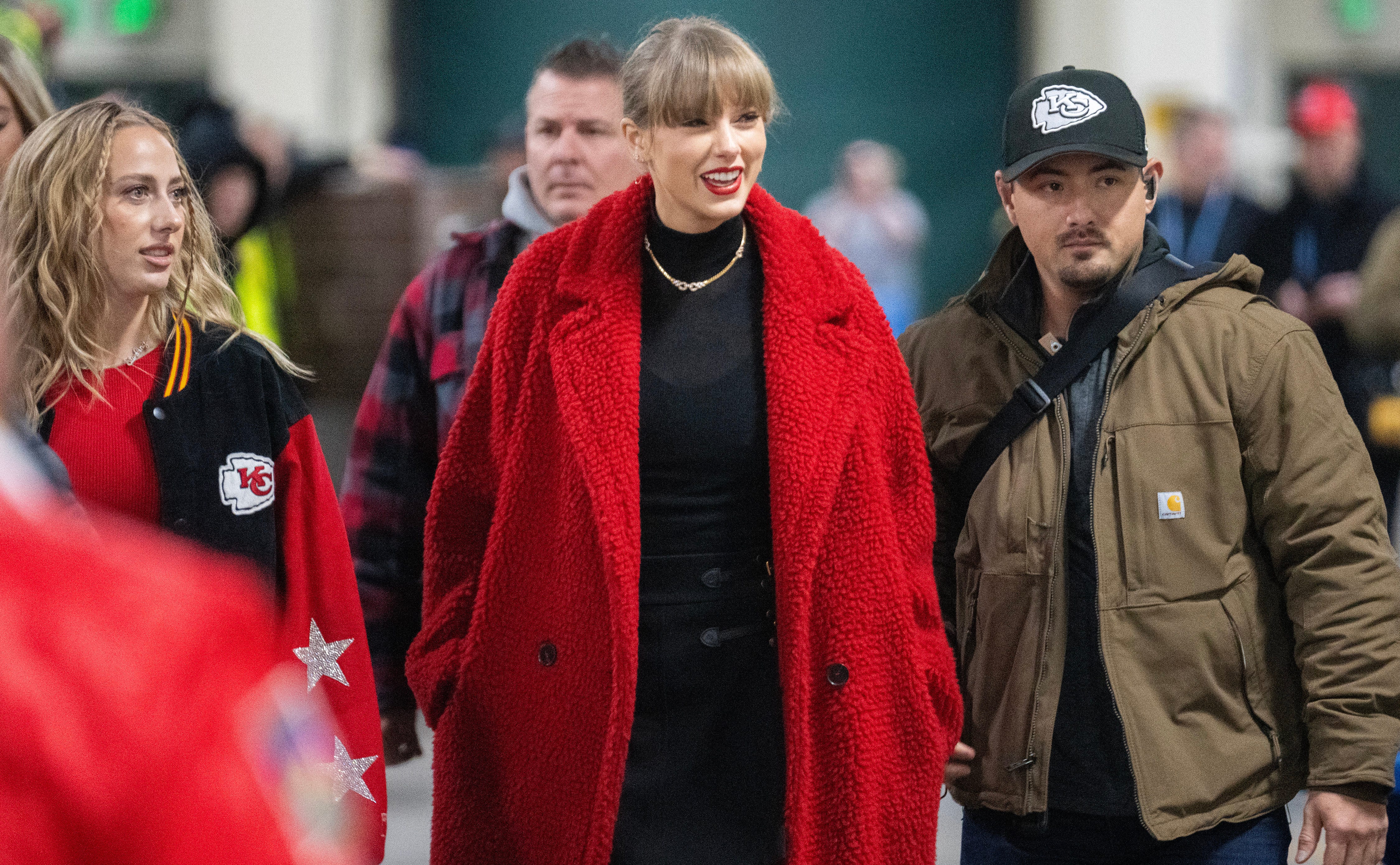 Musician Taylor Swift before the Chiefs' 27-19 loss to the Packers on Dec. 3, 2023.