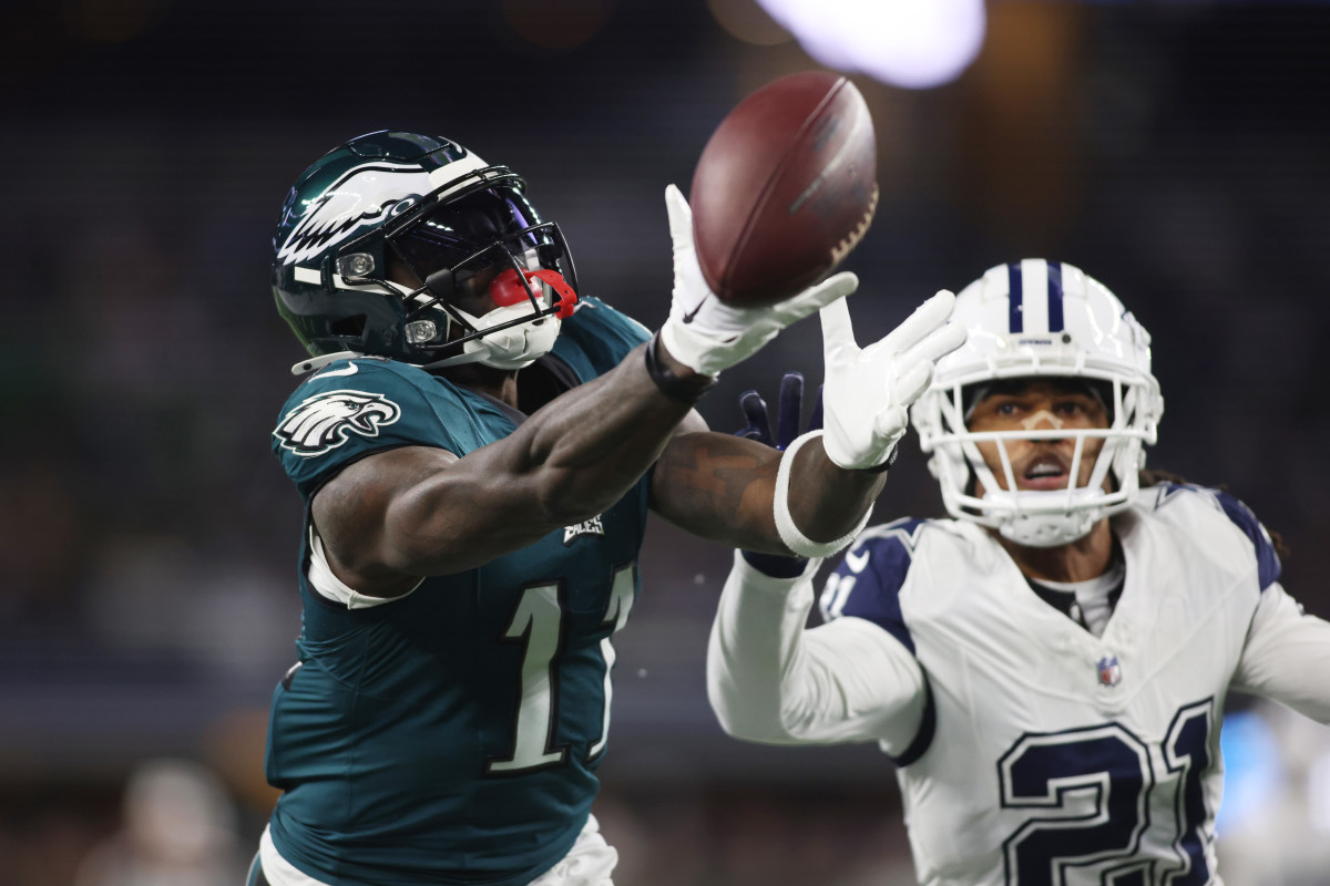 A.J. Brown is the leading receiver for the Philadelphia Eagles this season. 